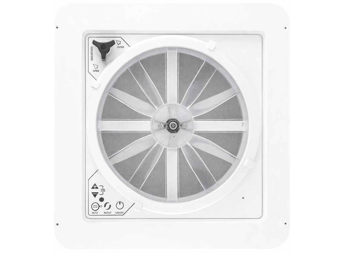 Maxxfan Deluxe 40 x 40 dakluik met ventilator - smoke
