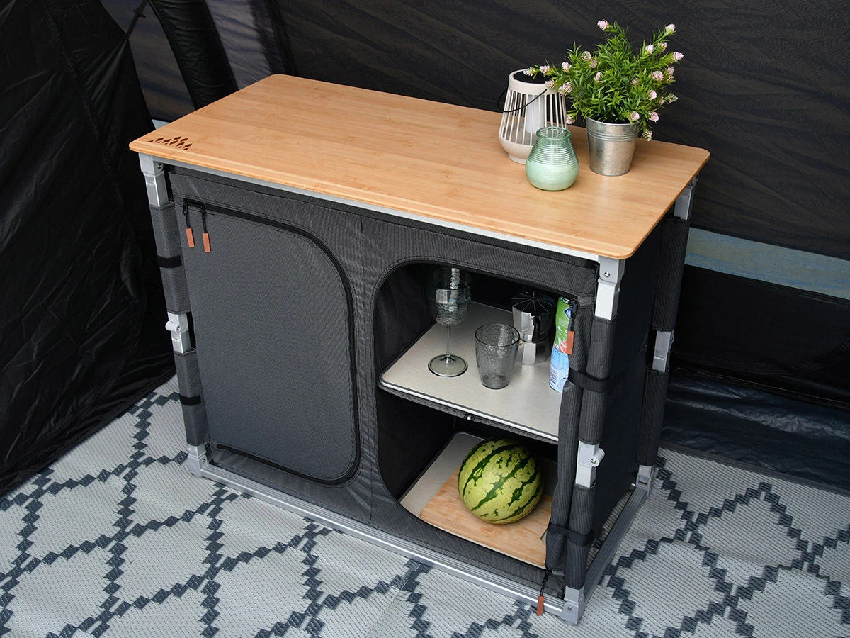 Obelink Ravenna Bamboo Quick campingkast - Grey