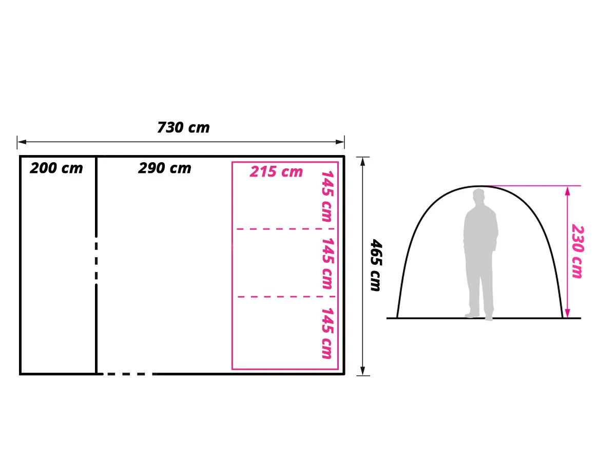 Obelink Hudson 6 TC Easy Air tunneltent