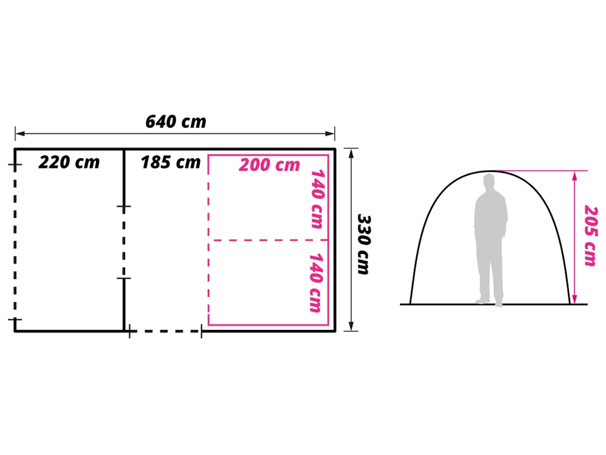 Obelink Hudson 4 TC Easy Air tunneltent
