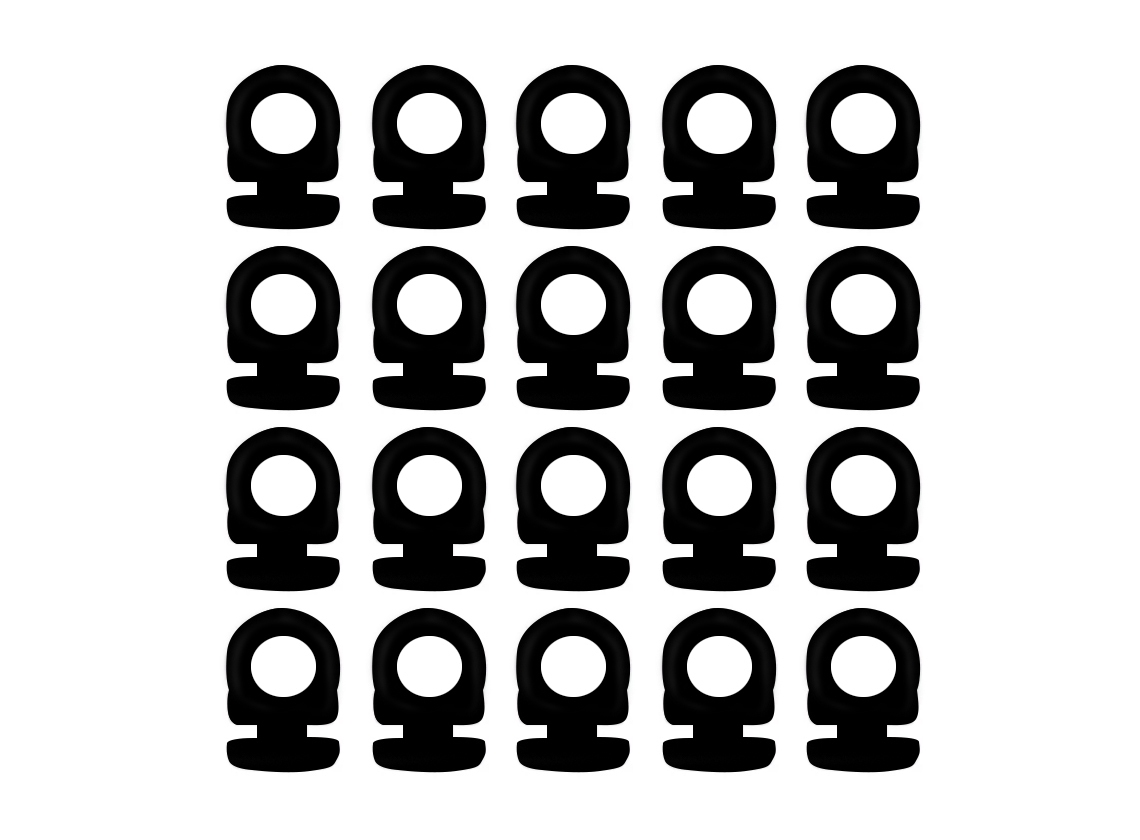 Obelink Neta gordijnrunners (20 stuks) - black