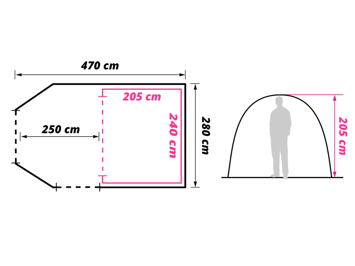 Obelink Summer 4 Easy Air opblaasbare tunneltent