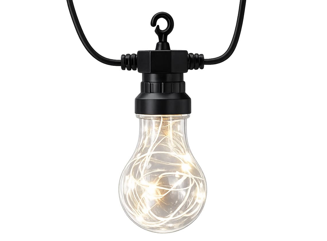 Party Lights transparante peervormige lichtslinger - warm white