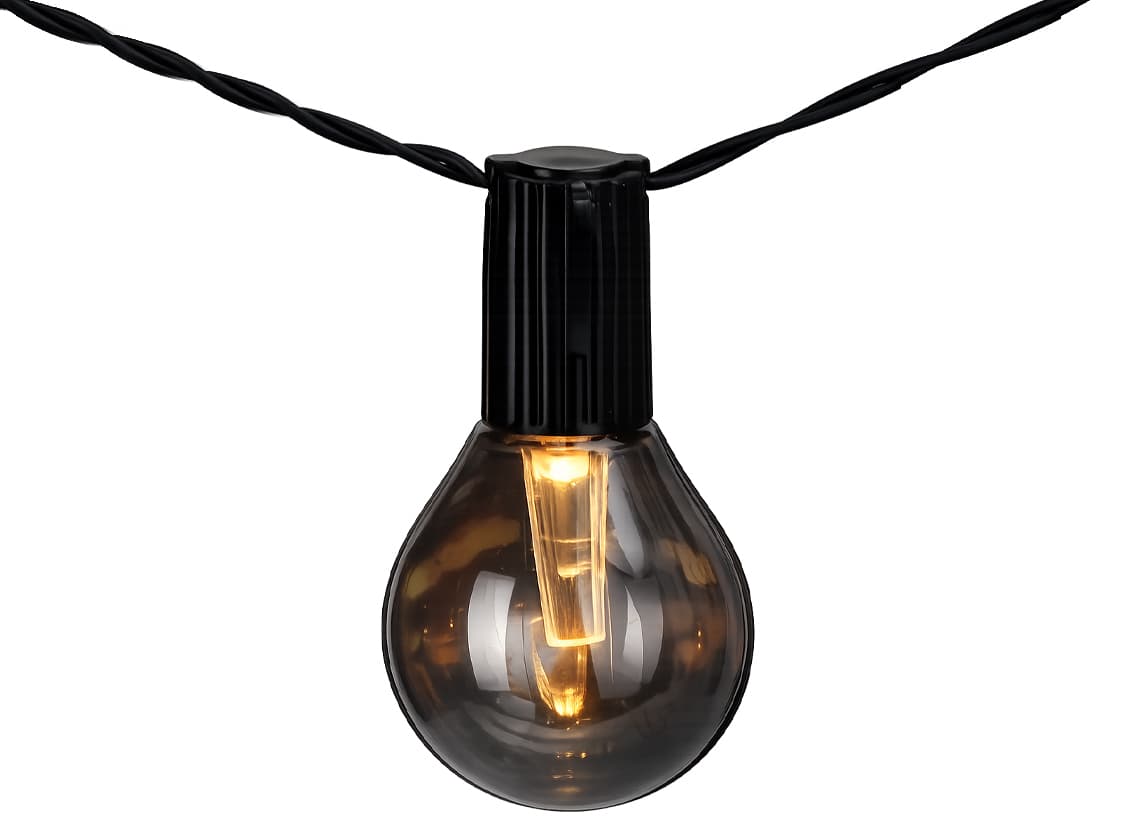 Pro Garden solar getint zwarte lichtslinger - zwart getinte bollen