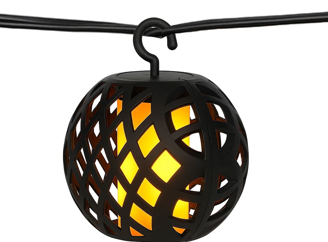 Svenska Living solar organisch gevlechte lichtslinger