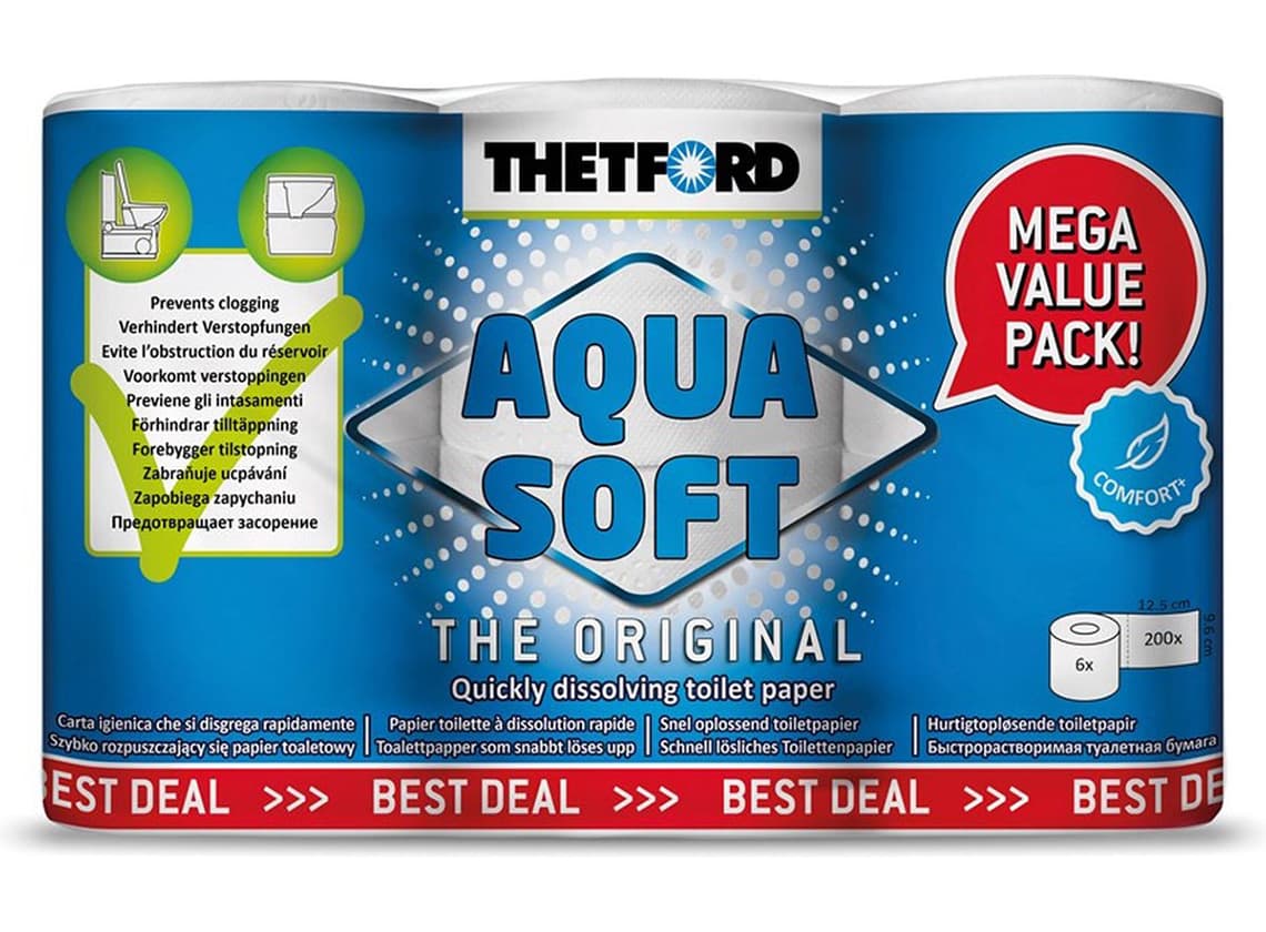 Thetford Aqua Soft toiletpapier - 6 rollen