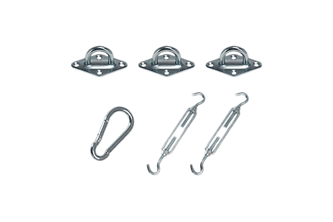 Schaduwdoek bevestiging