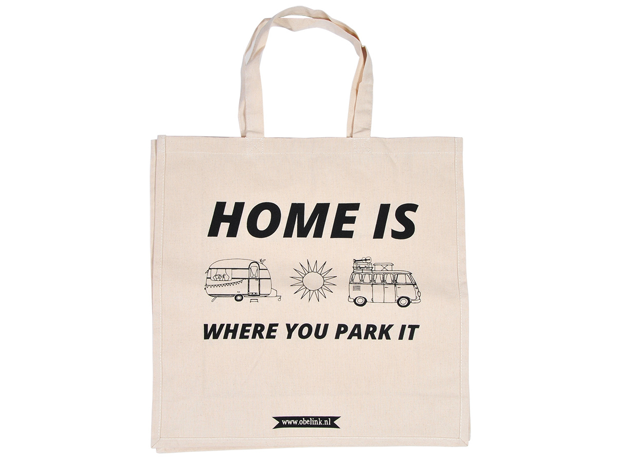 Obelink Home is where you park it canvas tas