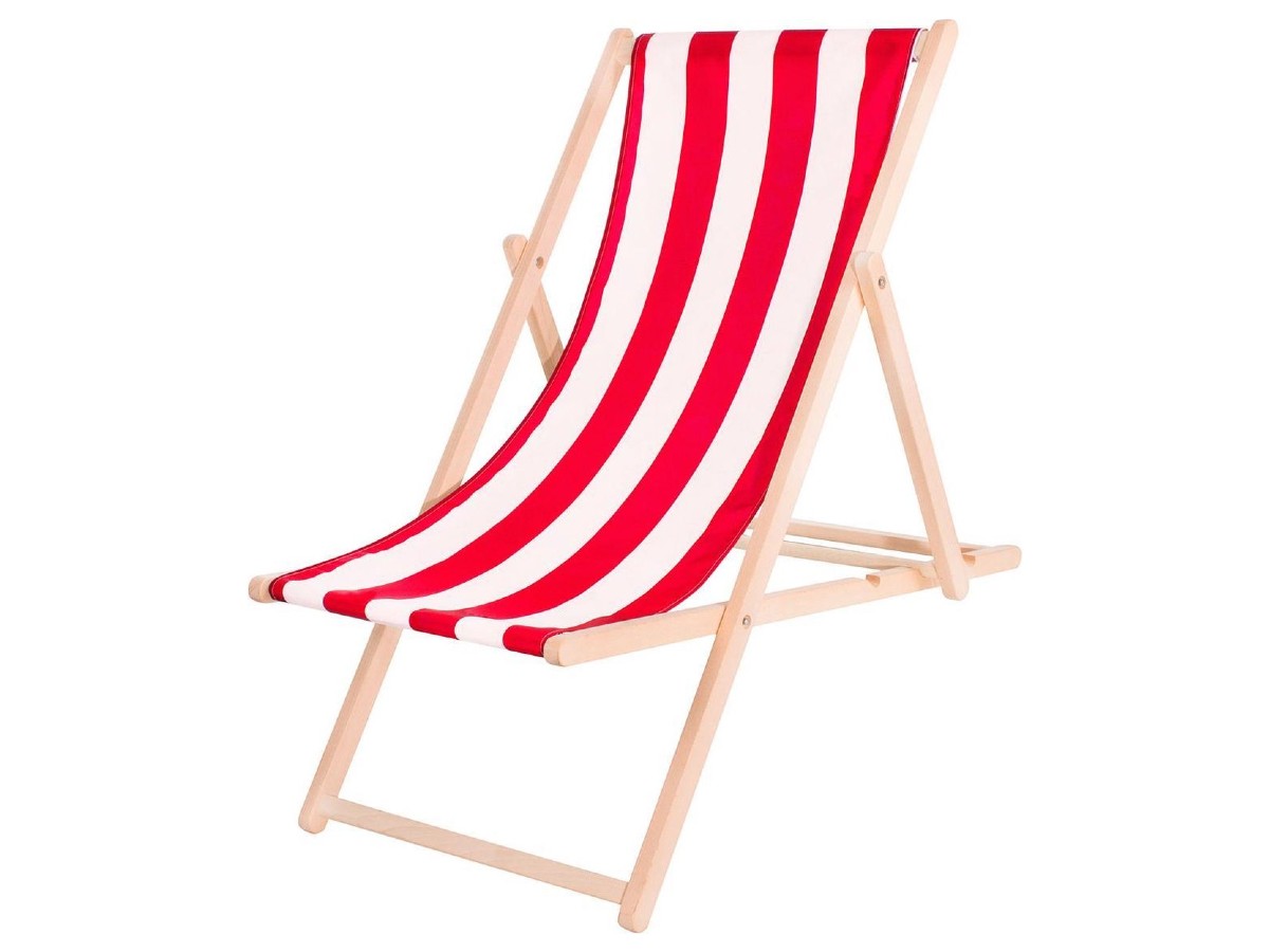 Platinet rood gestreept inklapbare strandstoel