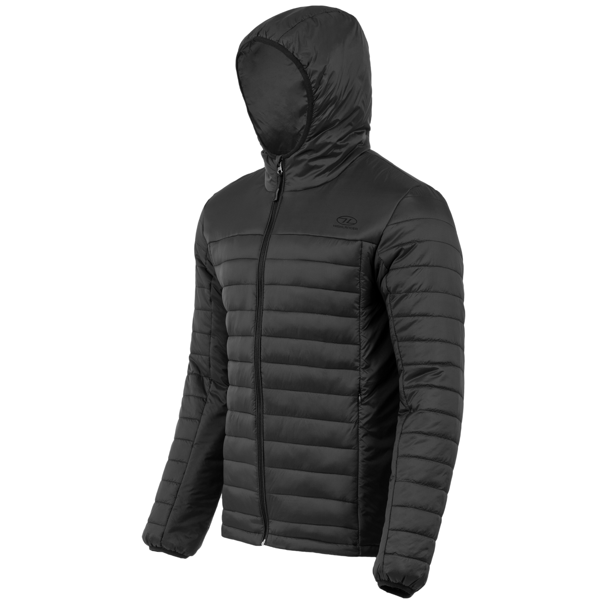 Highlander hybrid donsjack Barra Jacket voor heren met capuchon -Zwart