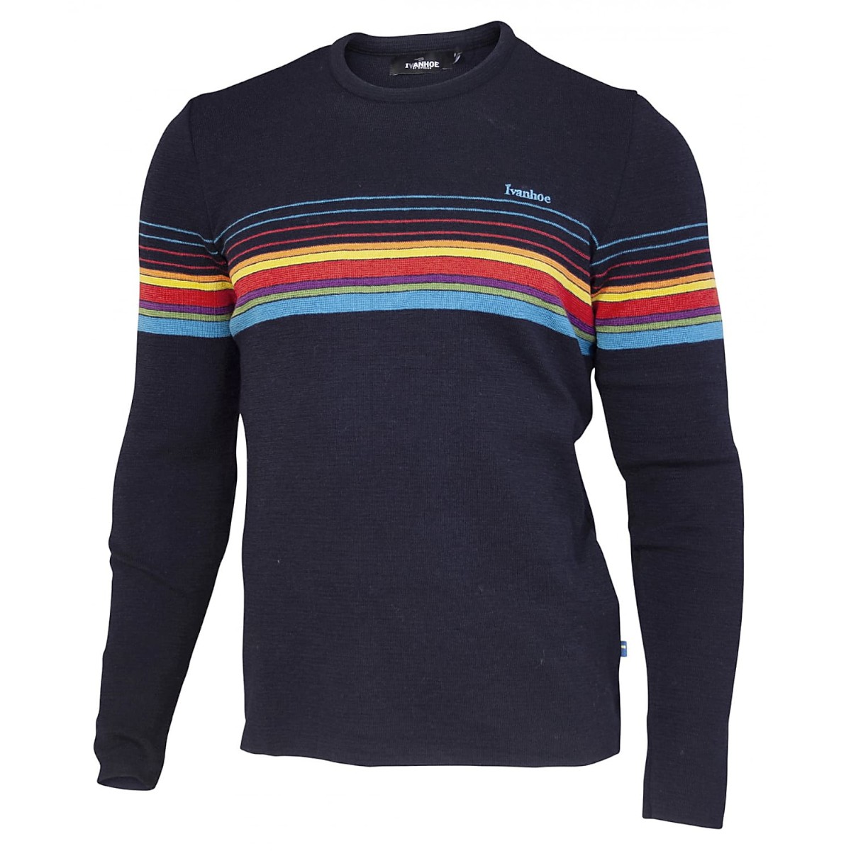 Ivanhoe wollen trui Retro-Hang Loose Navy ronde hals - Blauw - XXL