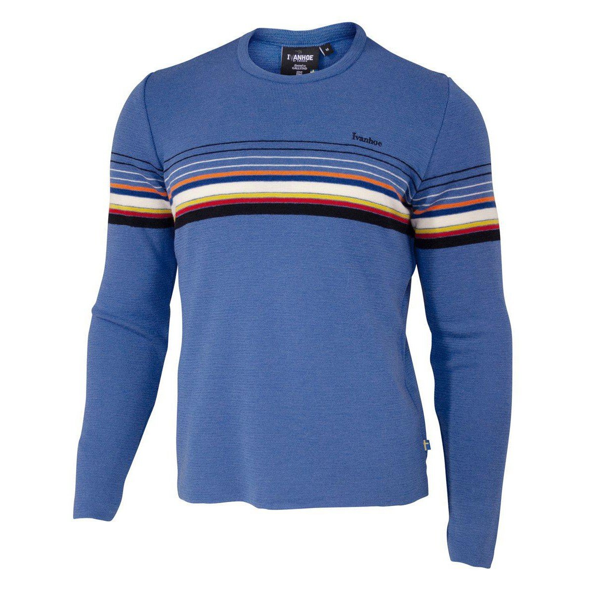 Ivanhoe wollen trui Retro-Hang Loose Blue ronde hals - Blauw - XXL