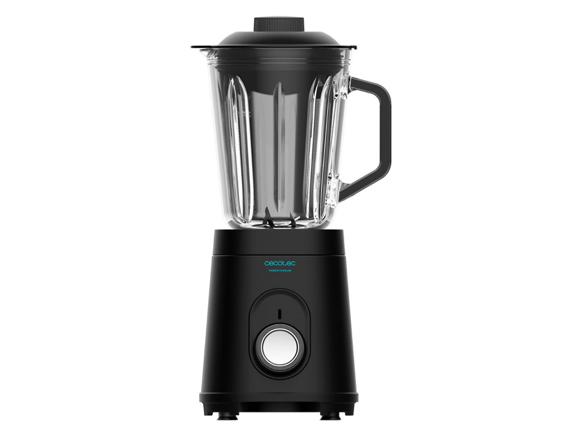 Cecotec Blender Titanium Messen 1000W - Smoothie maker met glazen kan - Pulse - Ijscrusher - Zwart