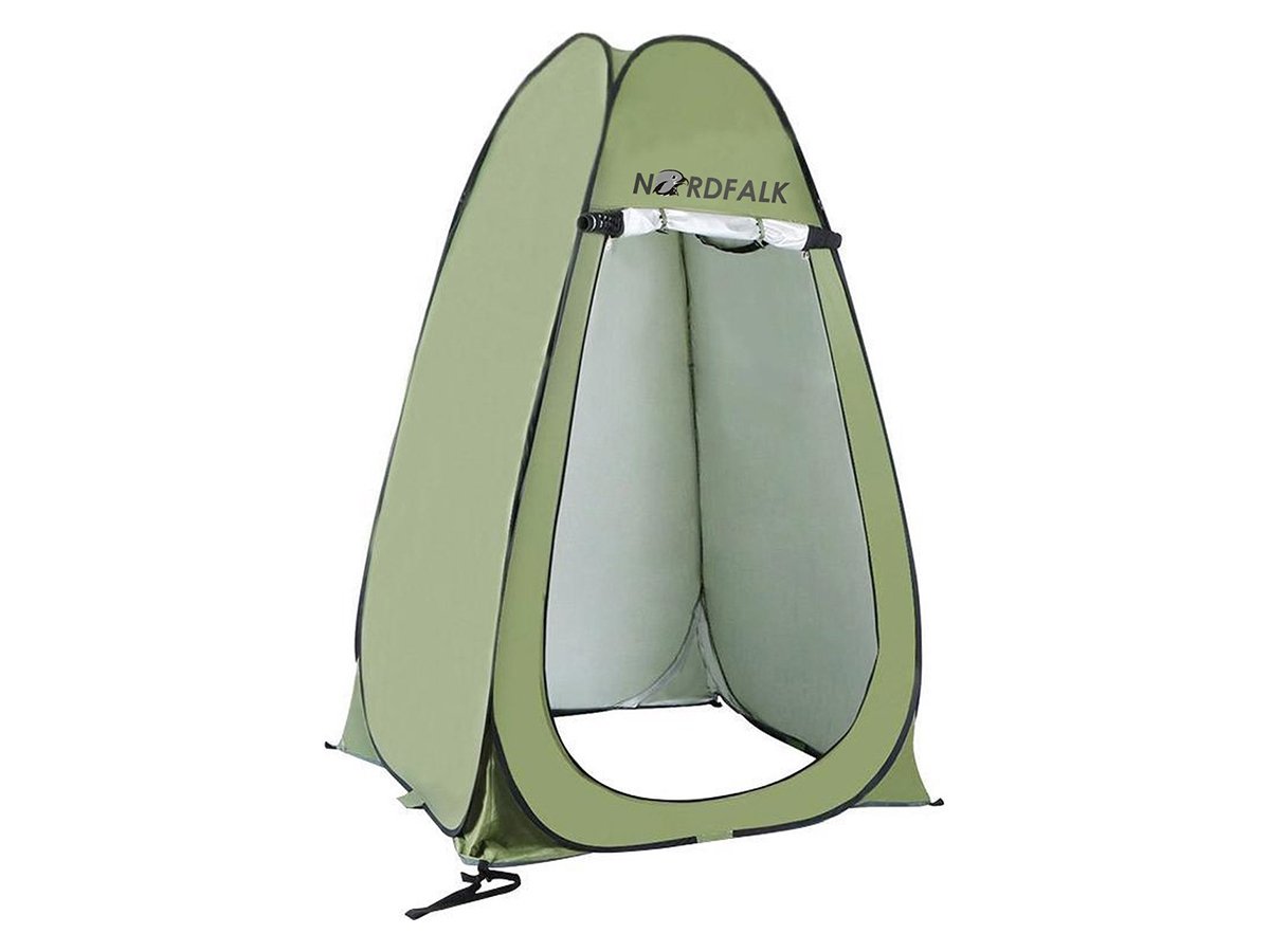 NordFalk douchetent pop-up 190 cm - Camping douche - Omkleedtent - incl. Tentharingen en Draagtas - Groen