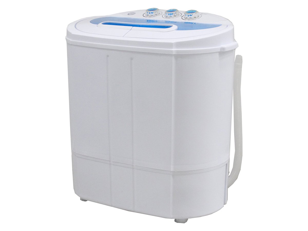 Lowander mini wasmachine 5kg met centrifuge en dubbele trommel - Kleine wasmachine voor Camping | Studenten | Op reis