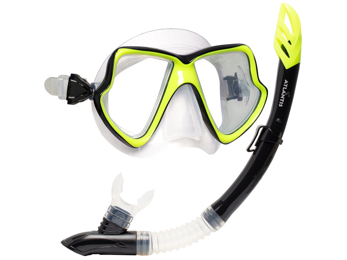Atlantis Java Combo - Snorkelset - Volwassenen - Zwart/Geel
