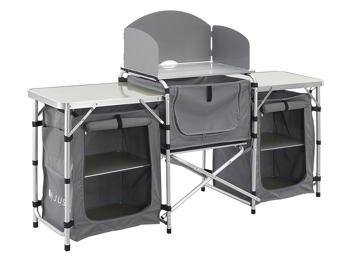 Grote Inklapbare Campingkeuken Garda - 175 x 40 x 111 cm - Grijs