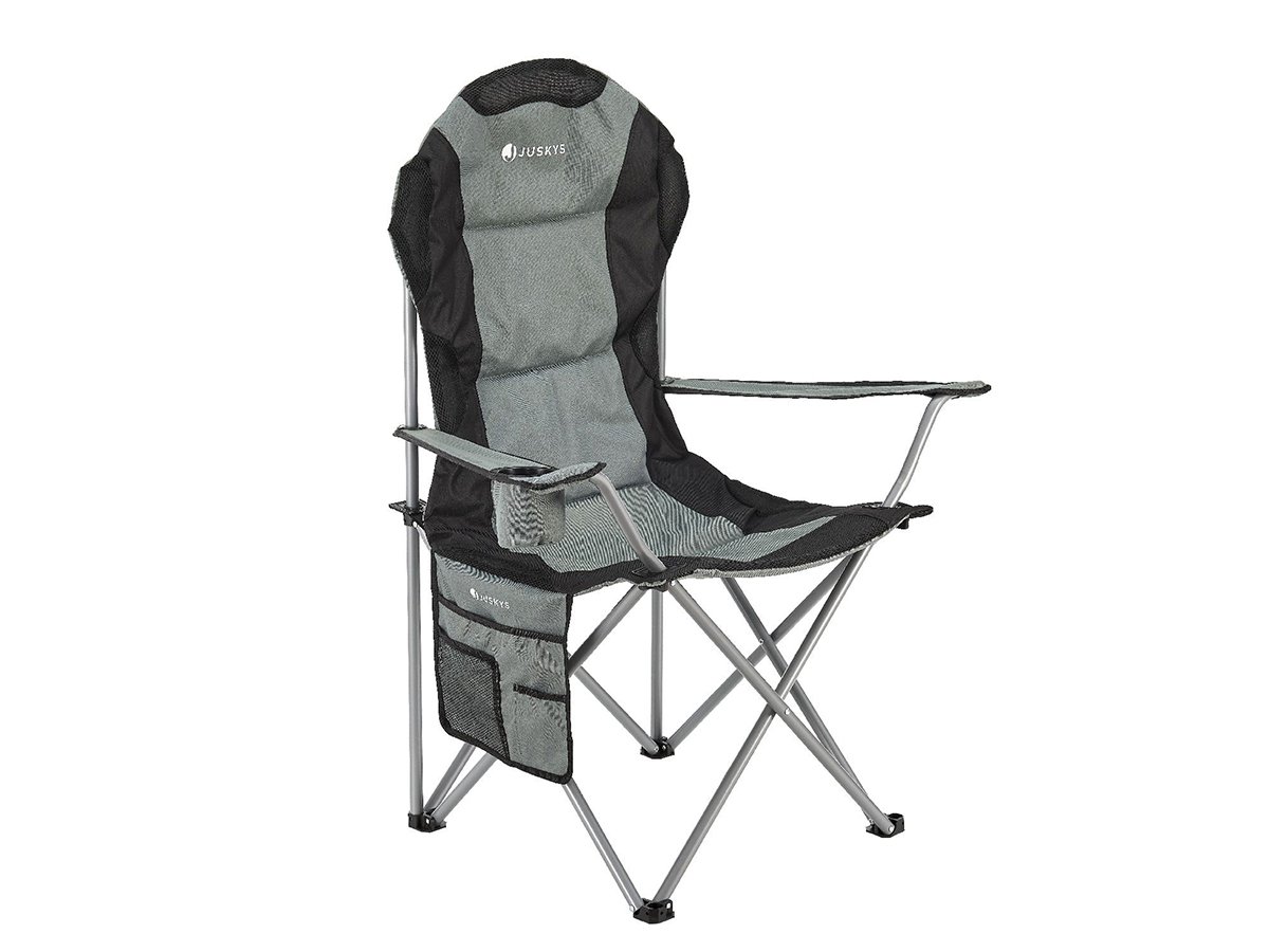 Inklapbare Campingstoel / Vouwstoel Lido - Grijs - Incl. Opbergtas