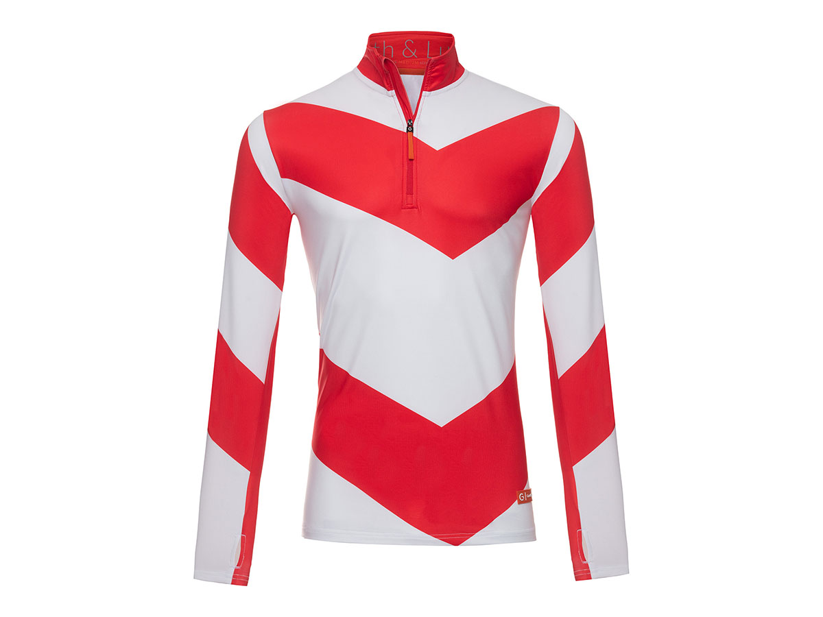 Gareth & Lucas Skipully The Twenty-Two - Heren L - 100% Gerecycled Polyester - Midlayer Sportshirt - Wintersport
