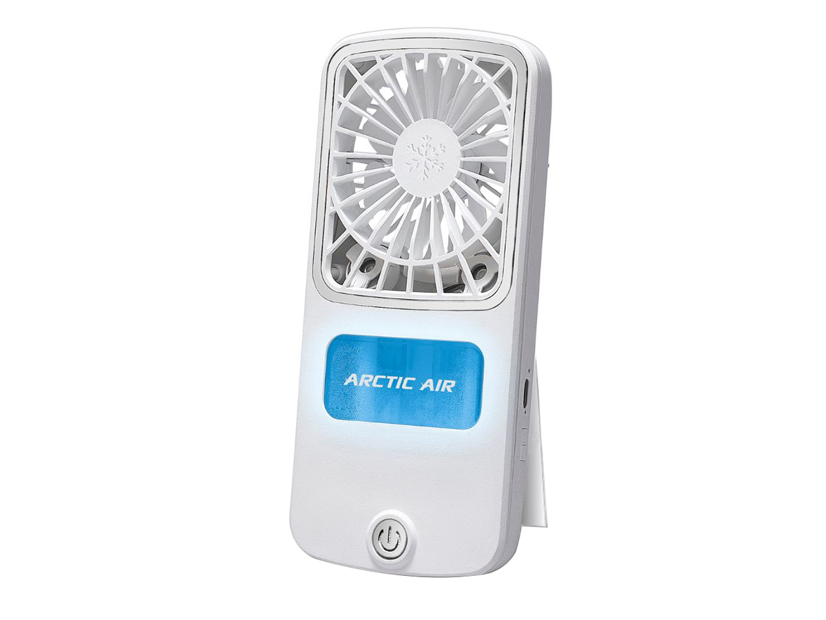 Arctic Air Pocket Chill - Handventilator - Portable Air-Cooler - 7 verschillende LED sfeerlichten - Water-Verkoeling - 3 snelheden - Persoonlijke Luchtkoeler - Draadloos en Oplaadb