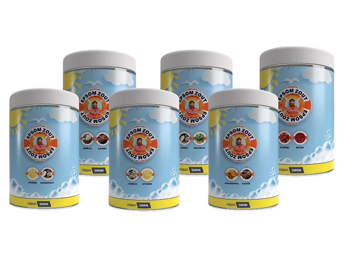 Bubbel geurende Gekte | Epsom Zout Geur Festijn! | Voordeel Pakket! | 6 x 370 gr - Duik in een Geurend Avontuur met Epsom Zout! - Jacuzzi zout - Spa geuren jacuzzi - Spa geuren bub