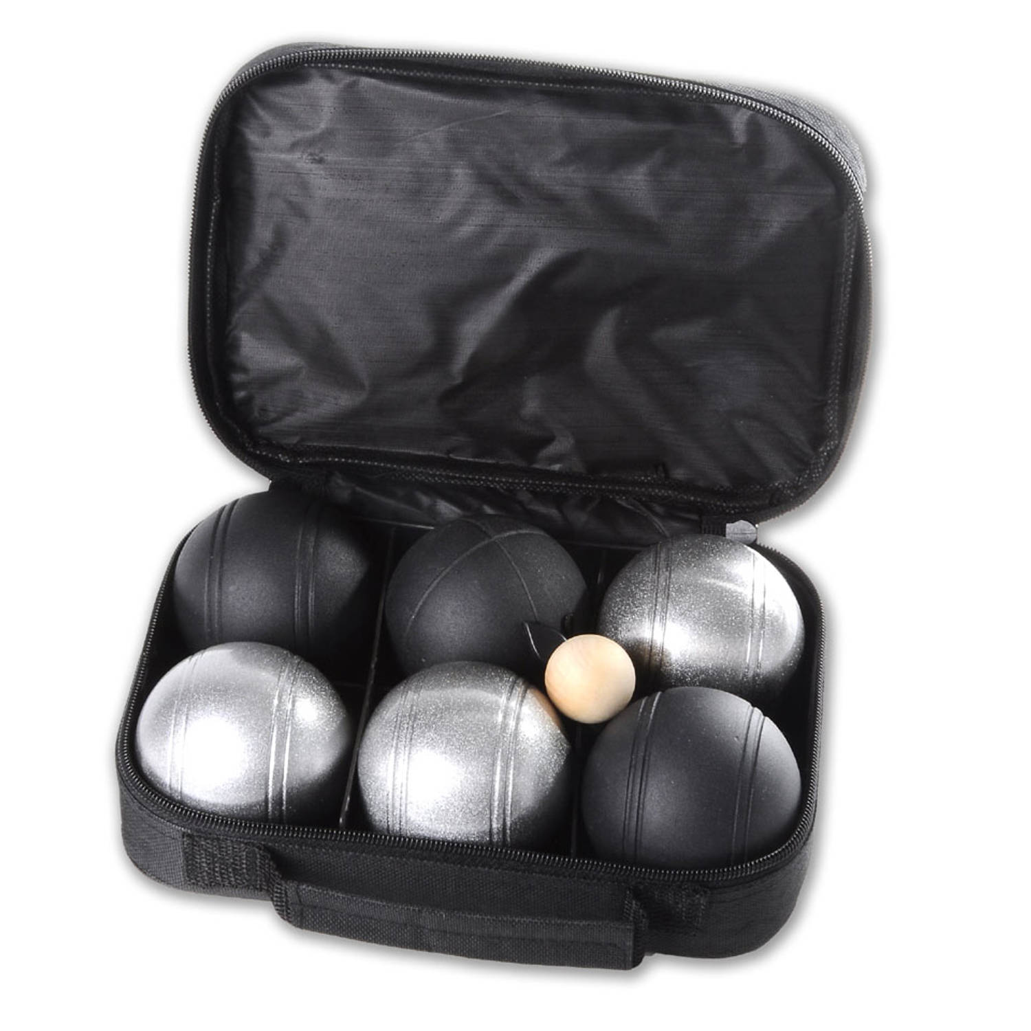 Jeu de boules set gepoedercoat metaal (6st.)