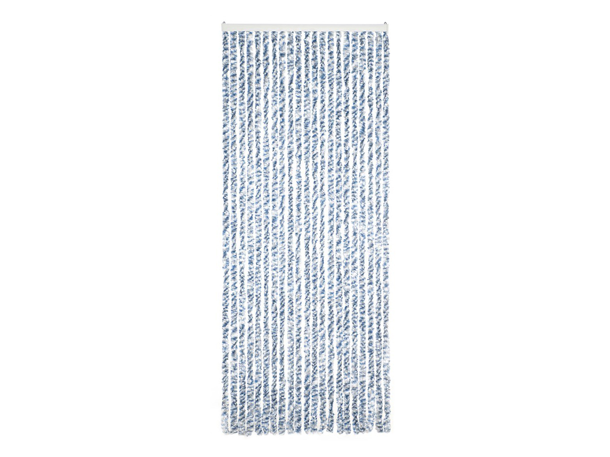 Livn deurgordijn Chenille kattenstaarten blauw 90x220cm