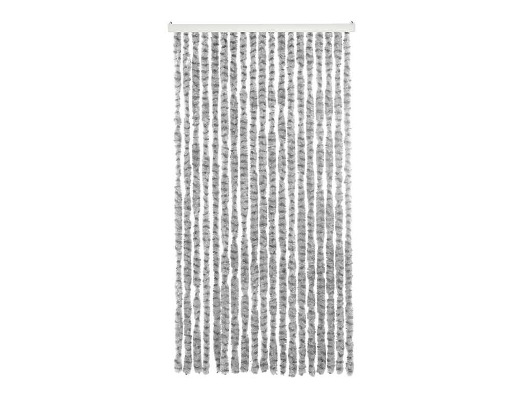 Livn deurgordijn Chenille kattenstaarten grijs/donkergrijs 90x220cm