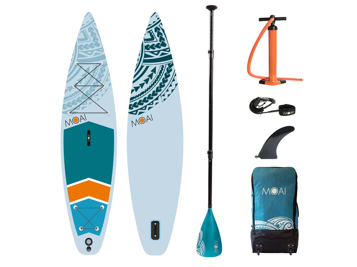 Moai -11'6"- Sup board - Compleet pakket- US Finbox- Fiberglass peddel