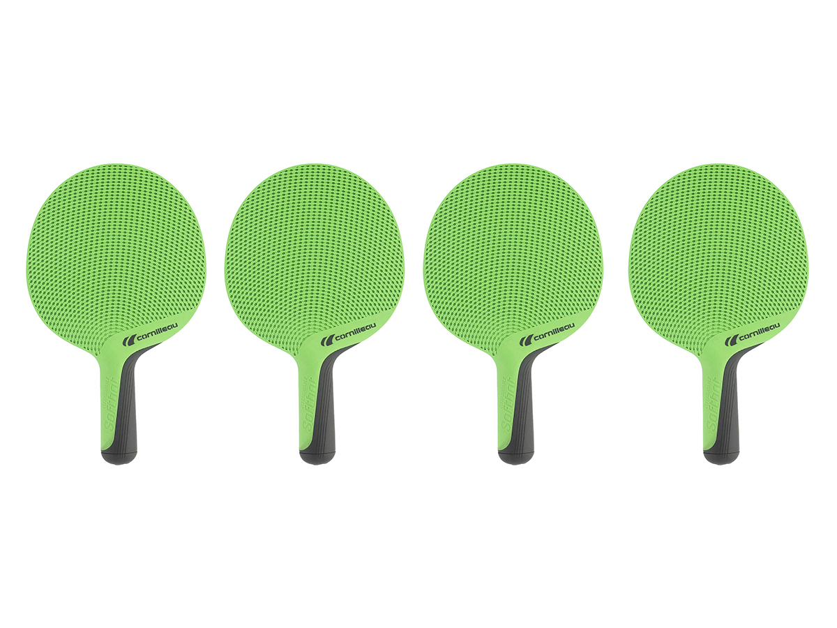 Cornilleau Tafeltennisset Family Pack Outdoor - 4 batjes + 6 ballen + 1 beschermdhoes voor tafel