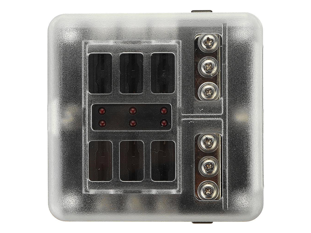 12 V 24 V 6 Way Blade Zekeringhouder Box Block Case Voor Auto Vrachtwagen Boot Marine Bus RV Van