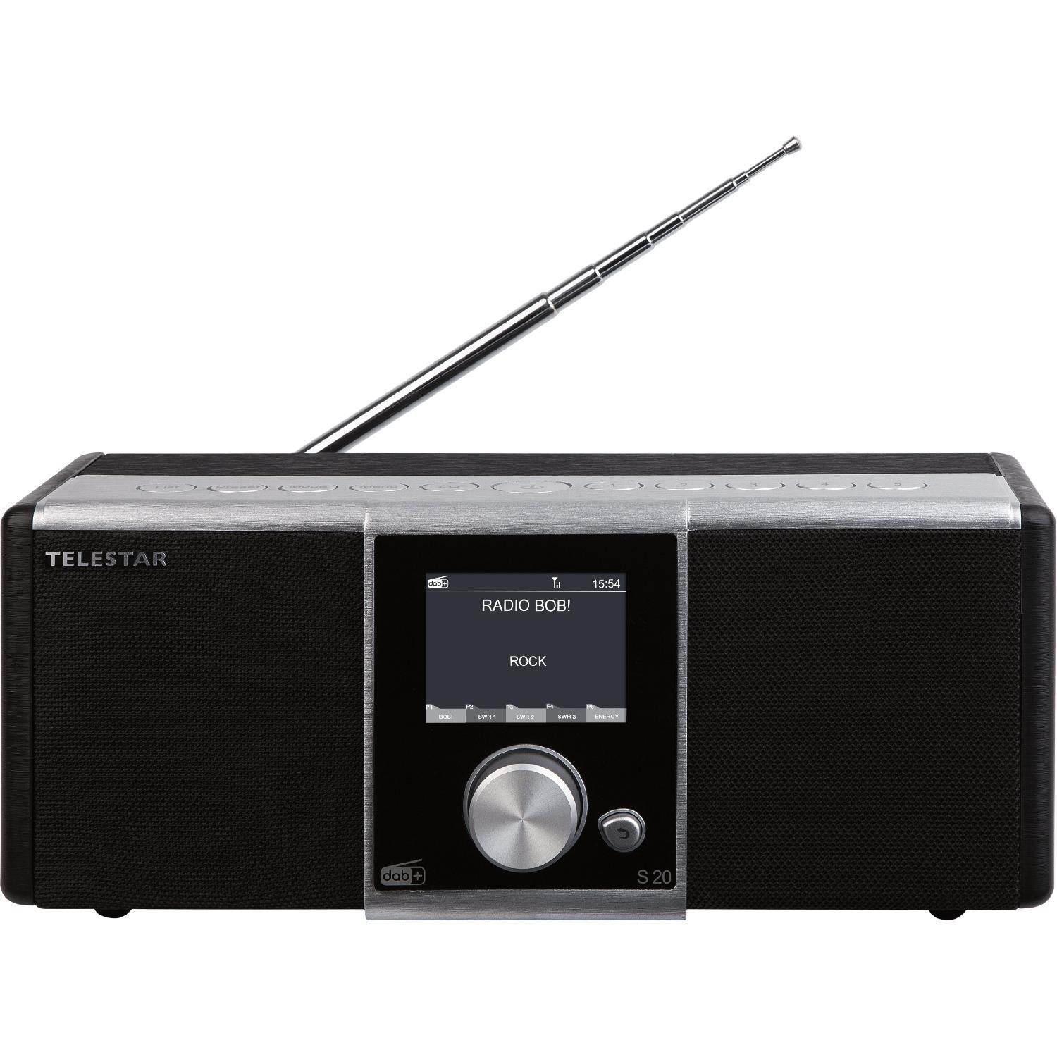 Telestar S20 DAB+ en FM stereo radio Zwart, Zilver
