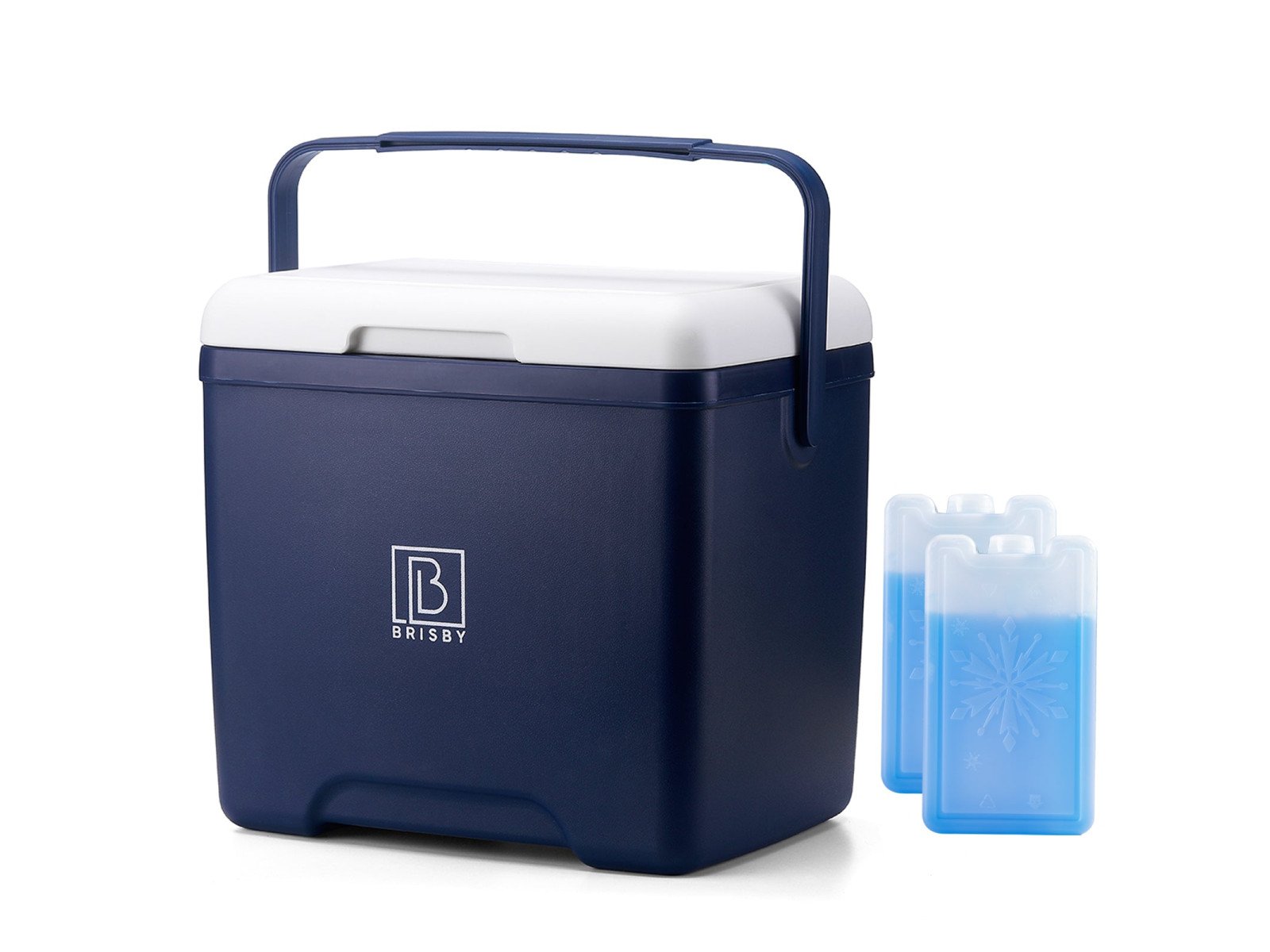 Brisby Koelbox - Frigobox - 13L - Blauw - Tot maximaal 40 uur isolatie - Incl. 2 dikke koelelementen van 450ml - Temperatuur veilige sluiting - Nieuw ontwerp met koelelement vergre