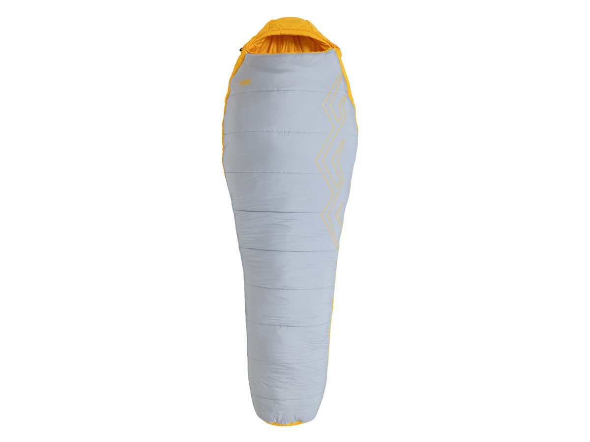 Turbat mummyslaapzak Tourer Gold Fusion - Dawn Blue -15°C - Geel