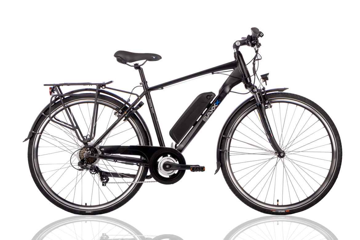 Elektrische herenfiets Touring Sport, 48 cm, 7sp, matzwart