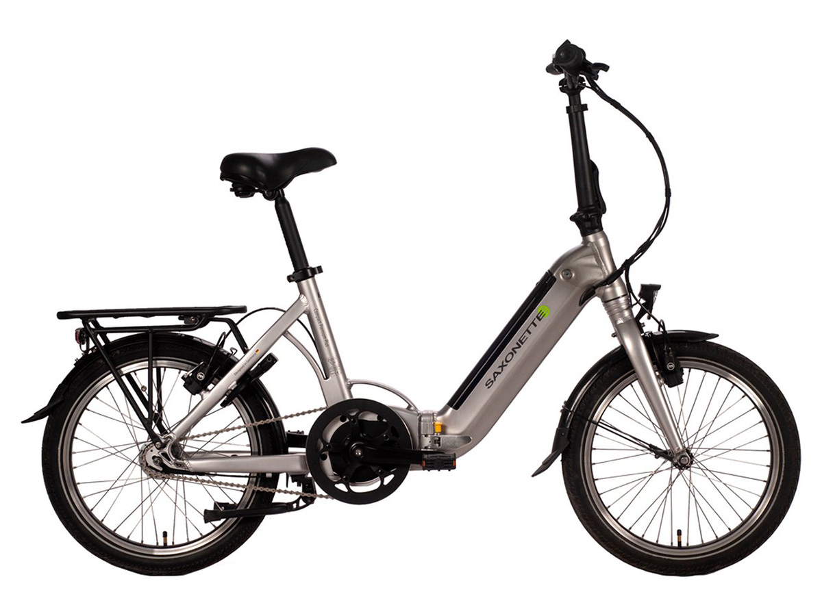 Elektrische vouwfiets, Compact Premium Plus, middenmotor, Nxs 7, zilver