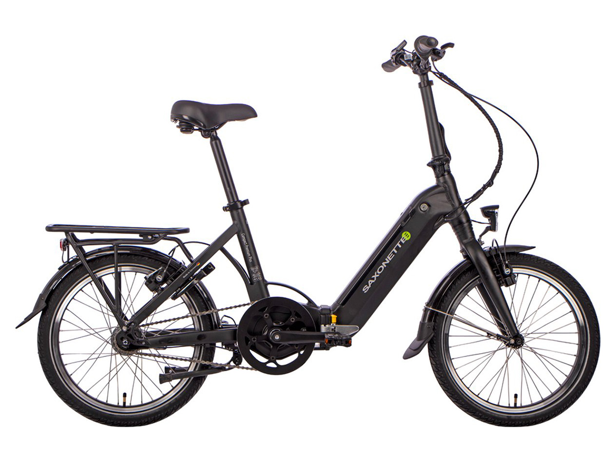 Elektrische vouwfiets, Compact Premium Plus, middenmotor, Nxs 7, zwart