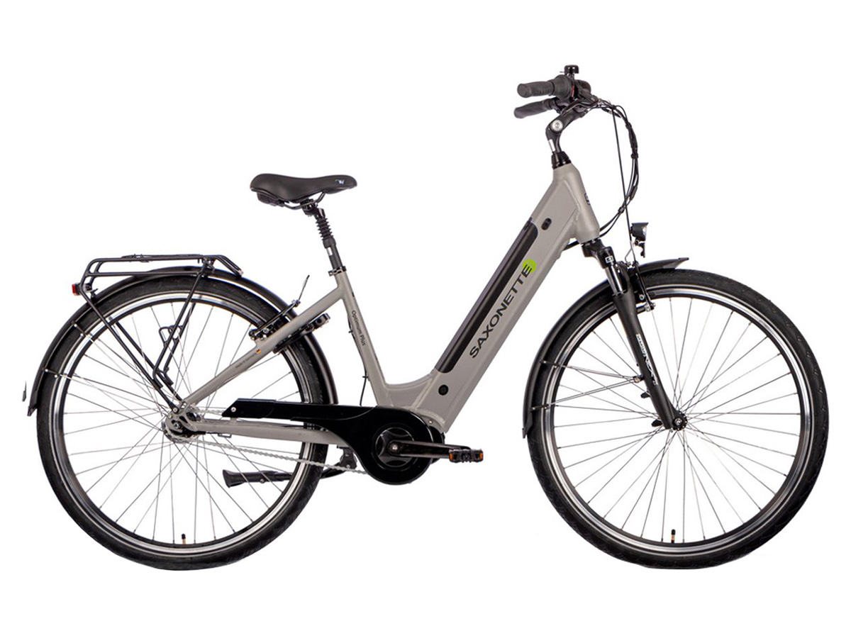 Elektrische damesfiets, Optimum Plus, middenmotor, Nxs 7, matzilver
