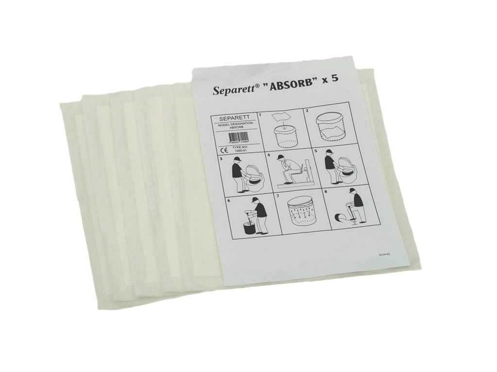 Separett set van 10 absorberende doeken