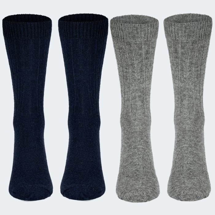 Black Snake Blue/Grey 2-pack alpaca schapenwollen sokken Black Snake Blue/Grey 2-pack alpaca schapenwollen sokken