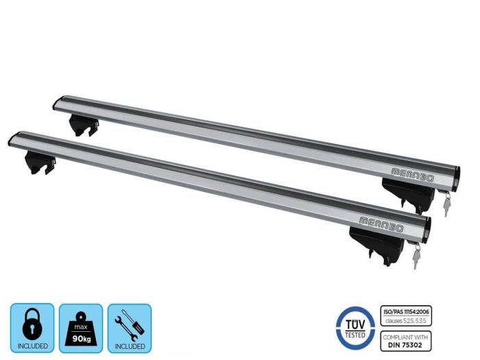Menabo Lince XL aluminium dakdragers - Silver