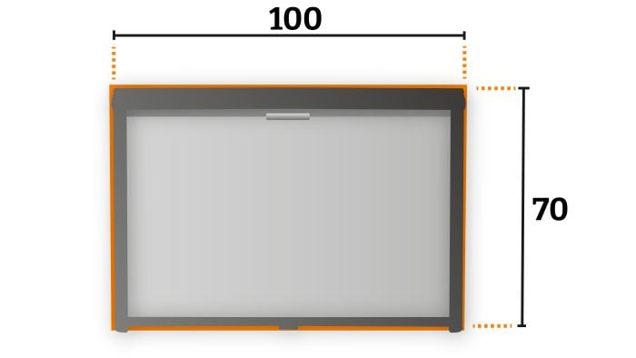 Obelink Velum Combirollo grey - 100 x 70 cm