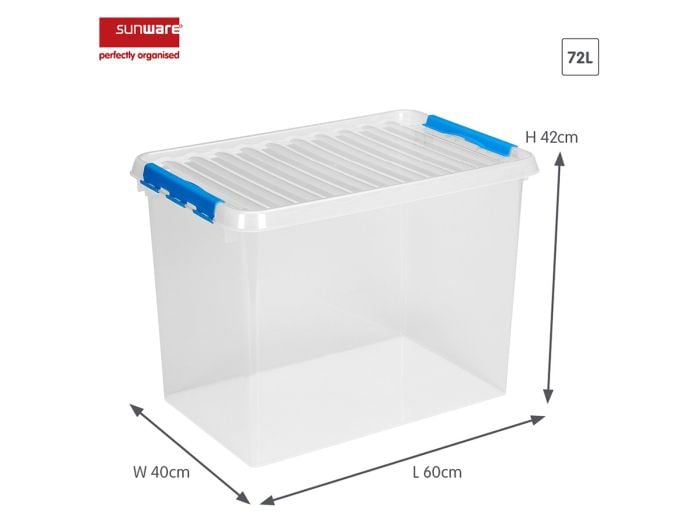Sunware Q-line 72 liter set van 2 opbergboxen - Blue