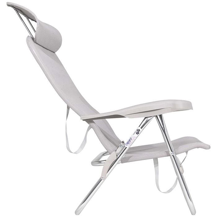 Crespo AL-205 Compact Light Grey strandstoel