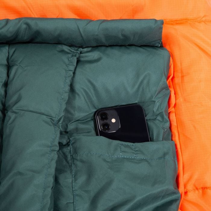 ACAMP Emery 220 x 85 cm slaapzak met capuchon - Orange