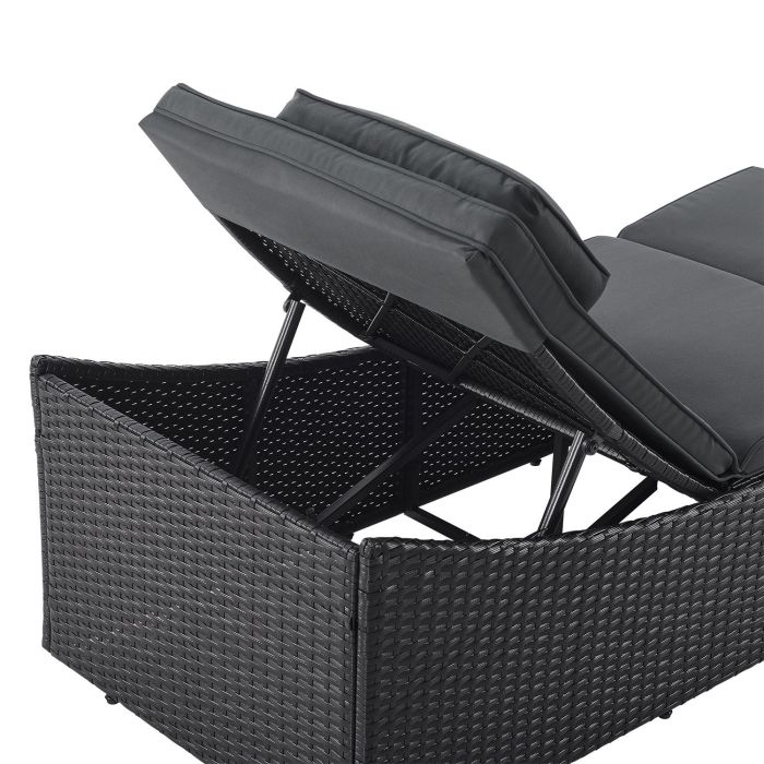 Juksys Lamia polyrotan ligbed - Black
