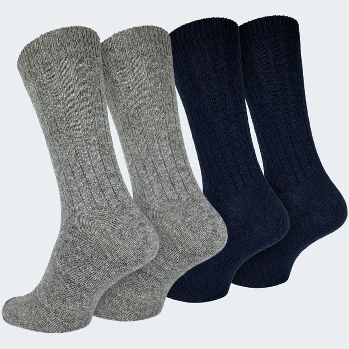Black Snake Blue/Grey 2-pack alpaca schapenwollen sokken Black Snake Blue/Grey 2-pack alpaca schapenwollen sokken