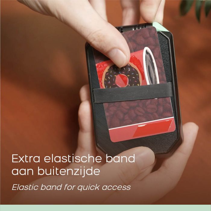 Slim Mint Wallet Deluxe  Leren Pasjeshouder Portemonnee