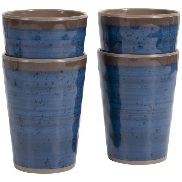 Bo-Camp Halo set van 4 melamine bekers - Blue
