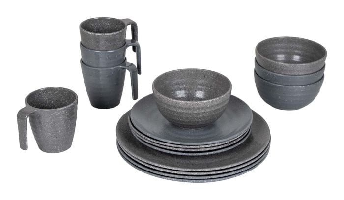 Bo-Camp Stone 16-delig serviesset - Grey